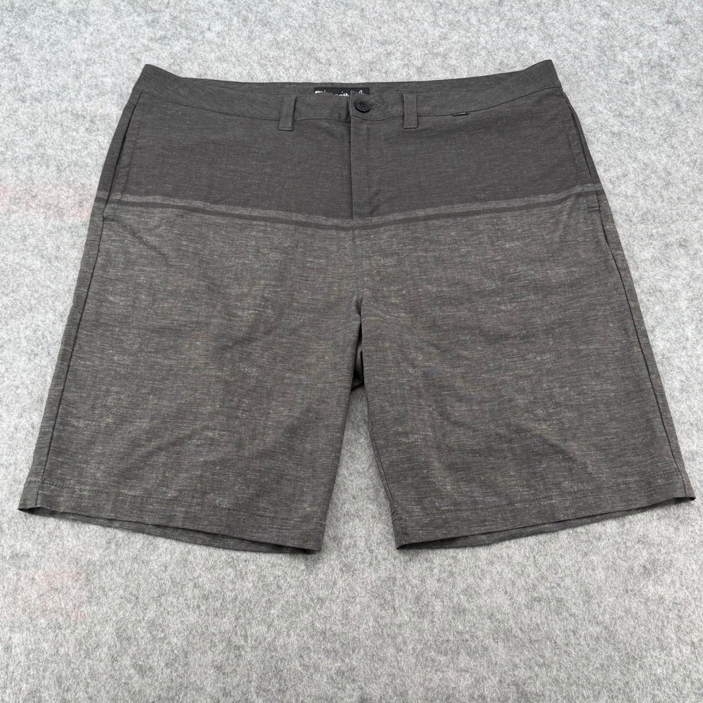 TravisMathew Mens Hybrid Shorts Grey Heather Colorblock Golf Board Shorts 40